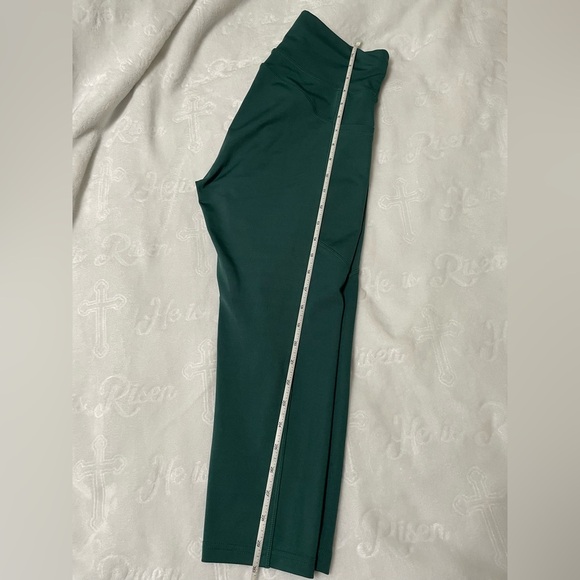 POP Fit Capri Dark Green Leggings Midrise Women’s SMALL - Picture 4 of 6